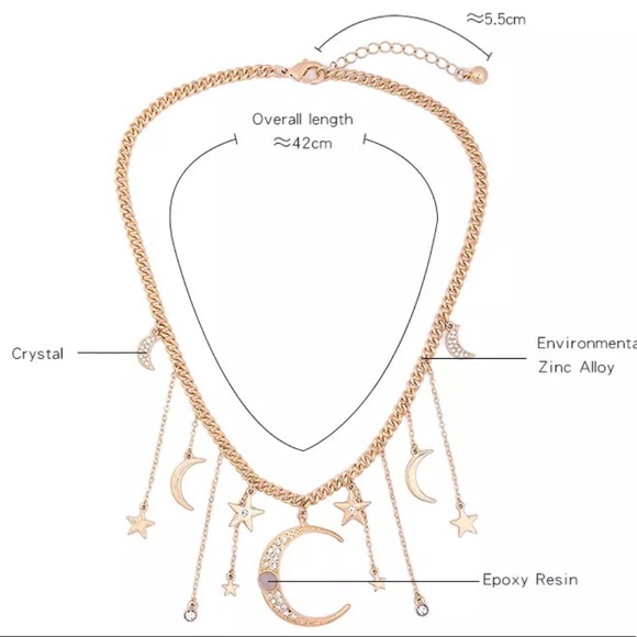 Moon & Star Necklace - Picture 6 of 6